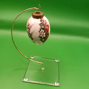 The egg lady hand painted angels 4 sided christmas ornament "2.3/4"